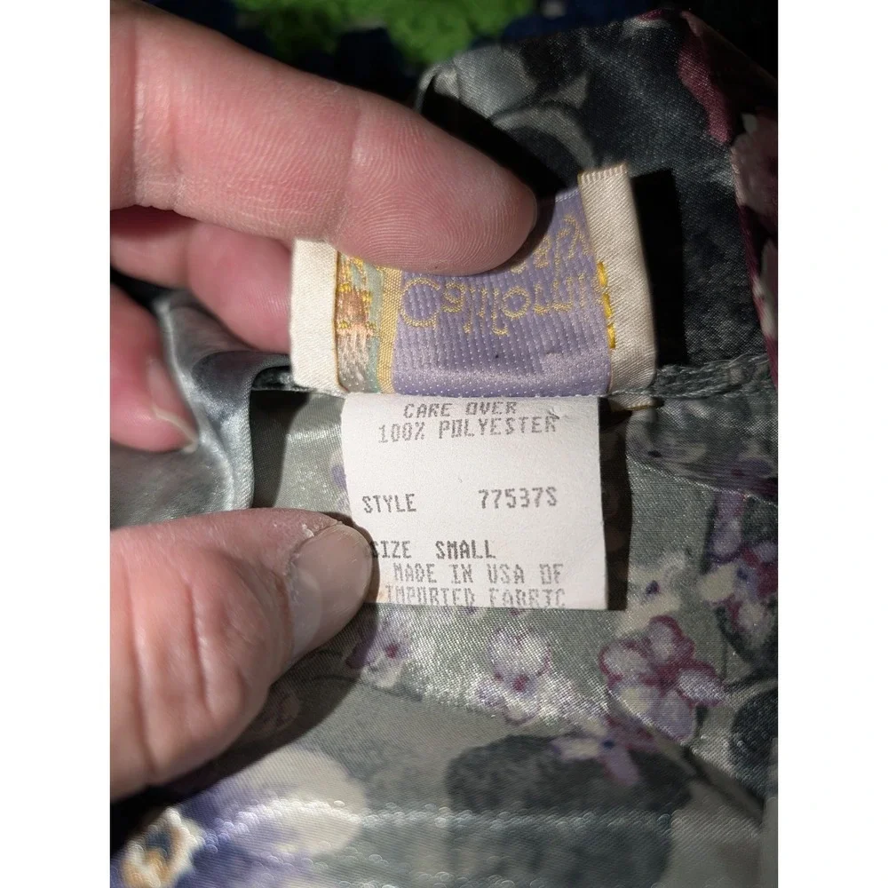 Women's California Dynasty Floral Lingerie‎ Robe Nightgown Sleepwear Size Small